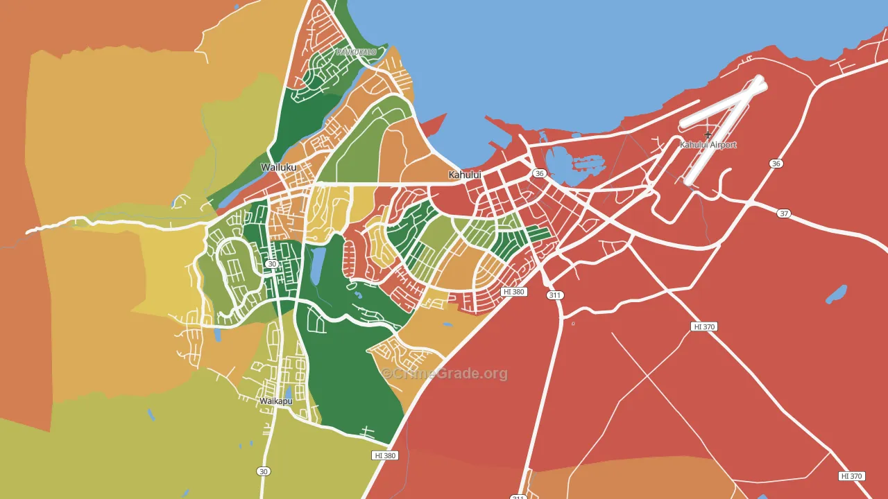 96732, HI Map of Theft Rates