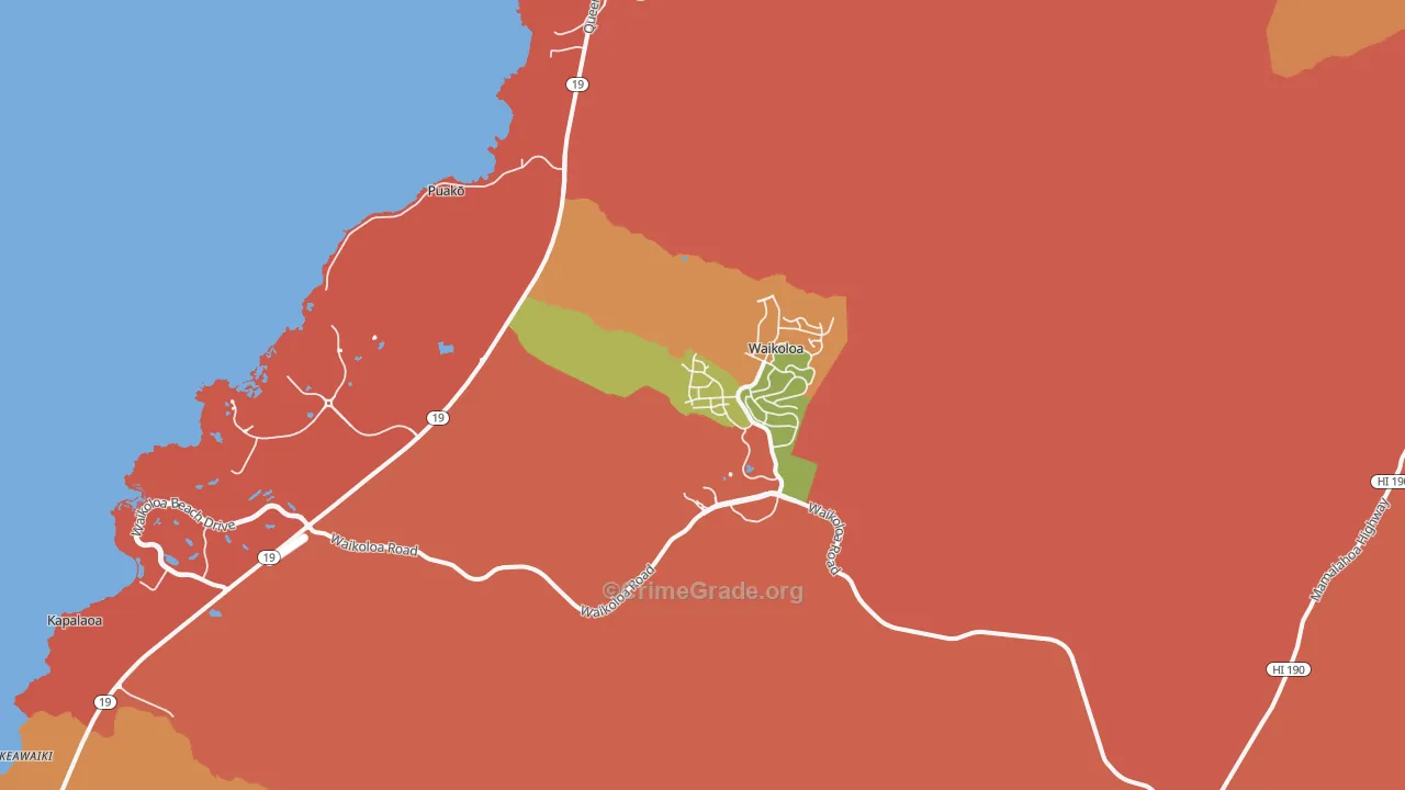 96738, HI Map of Theft Rates