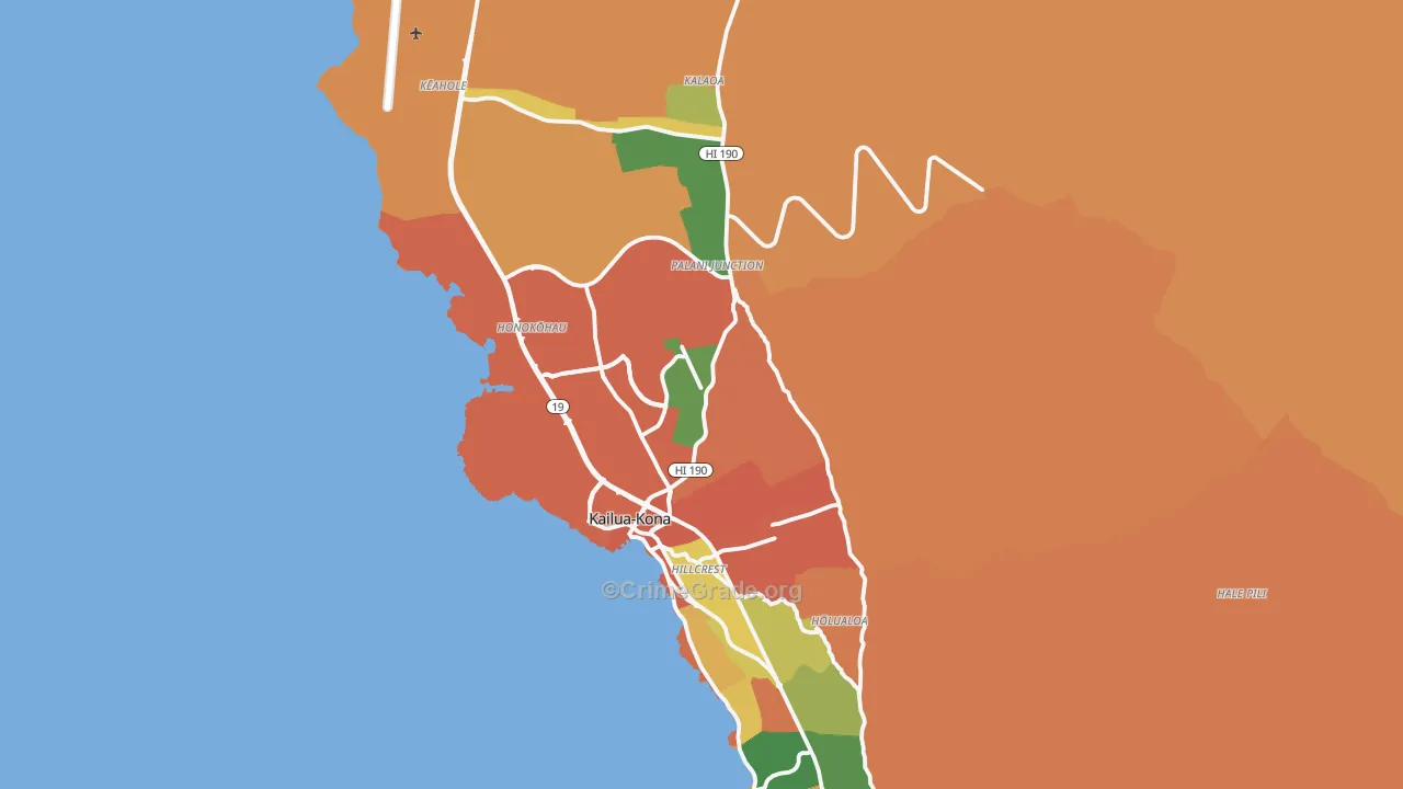 96740, HI Map of Theft Rates