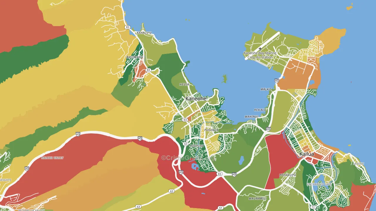 96744, HI Map of Theft Rates