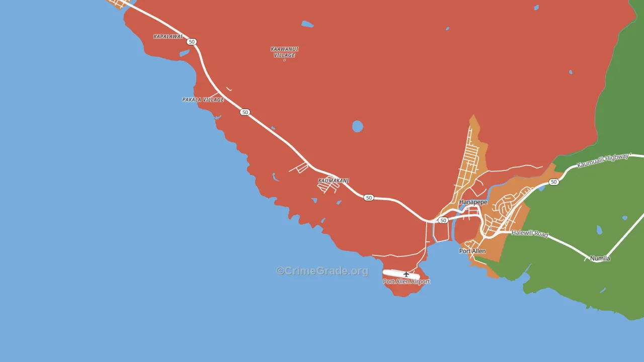 96747, HI Map of Theft Rates