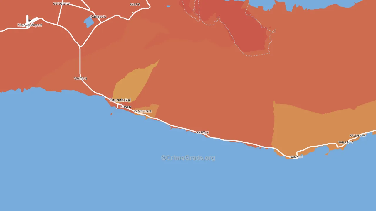 96748, HI Map of Theft Rates