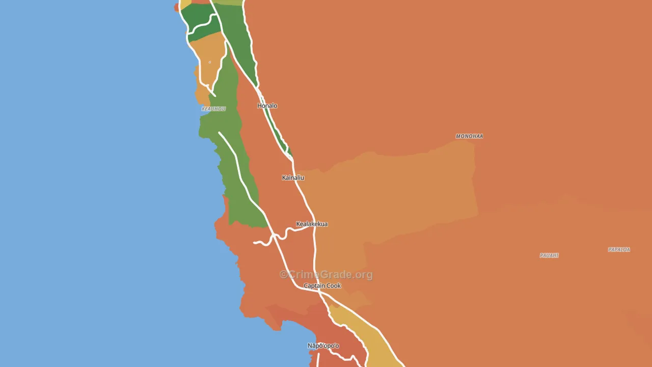 96750, HI Map of Theft Rates