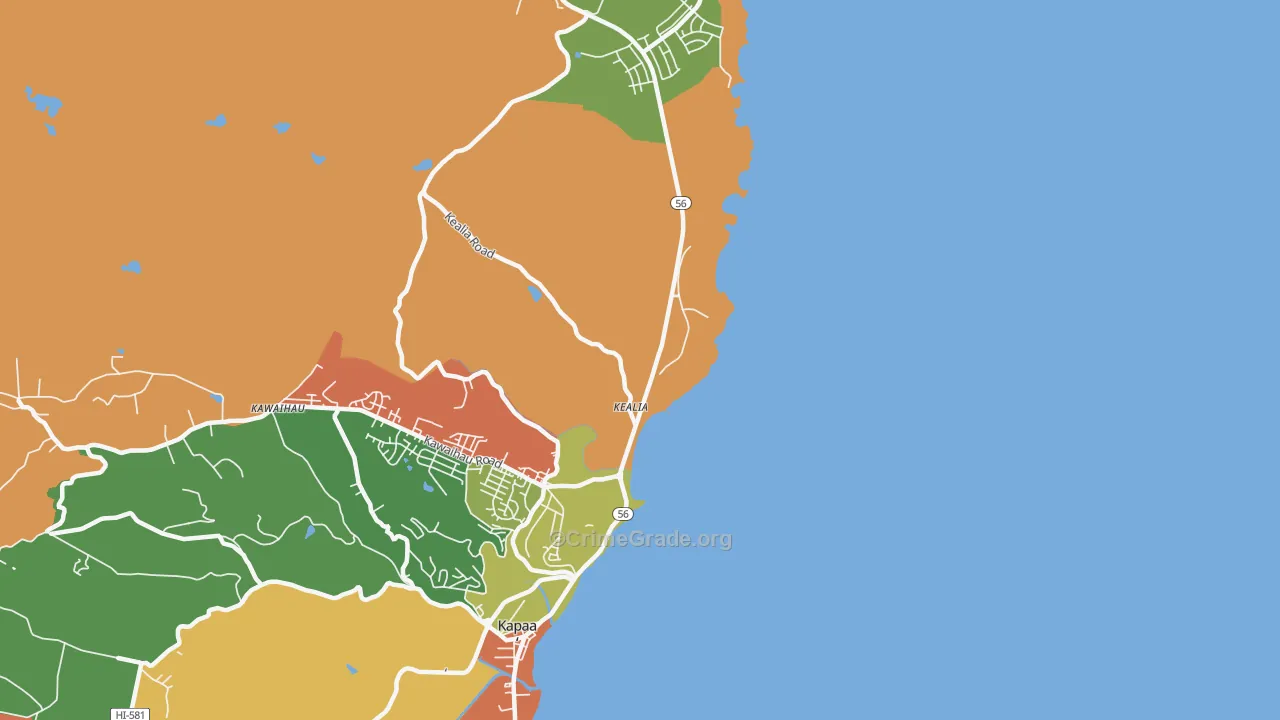 96751, HI Map of Theft Rates