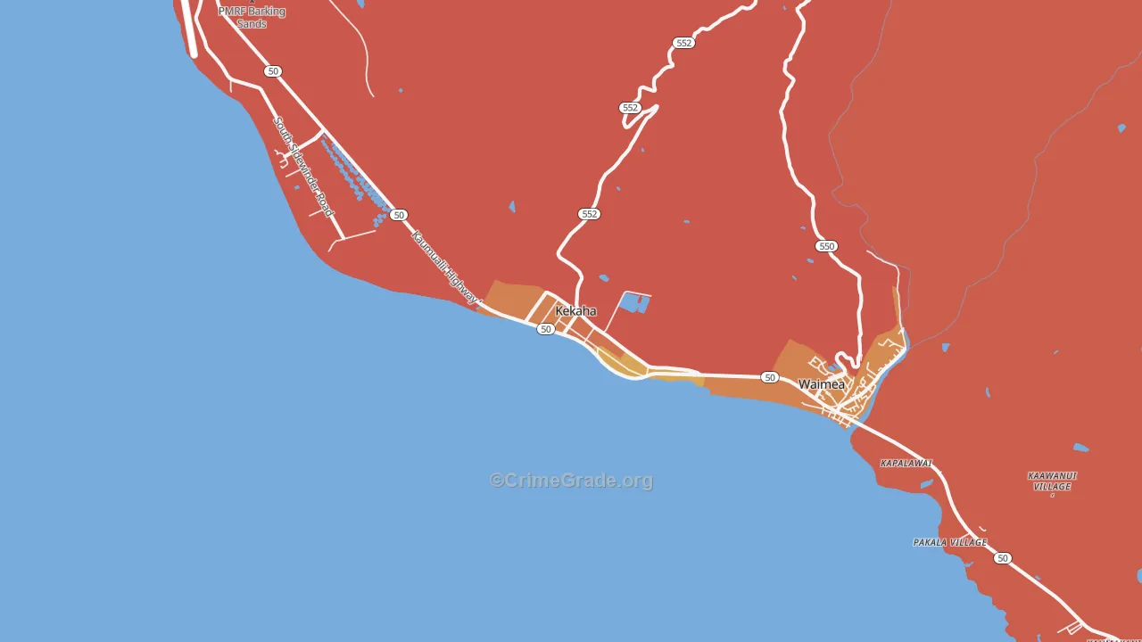 96752, HI Map of Theft Rates