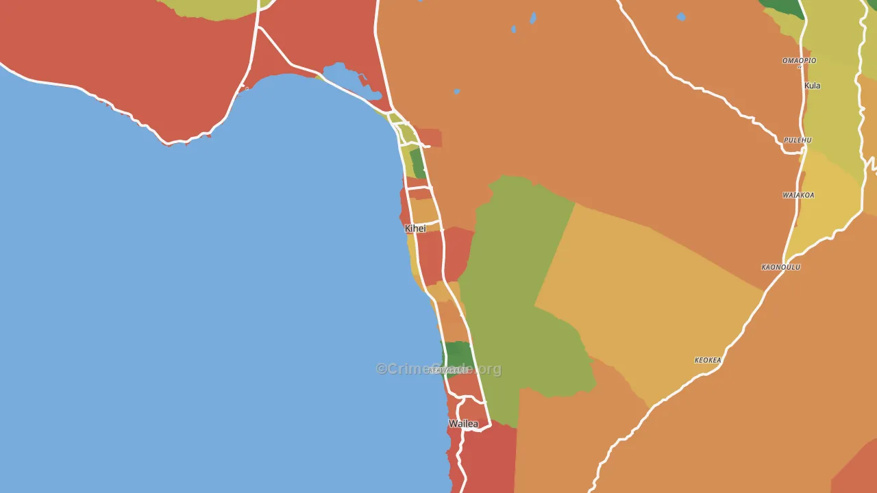 96753, HI Map of Theft Rates