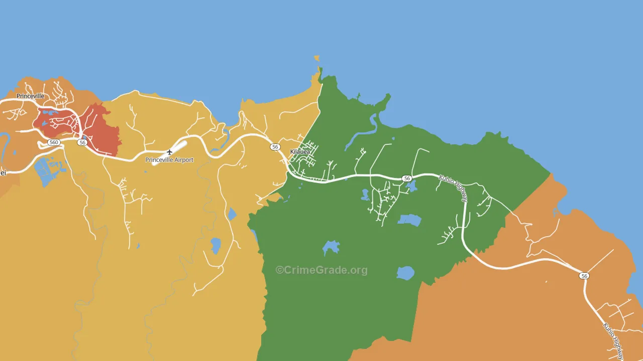 96754, HI Map of Theft Rates