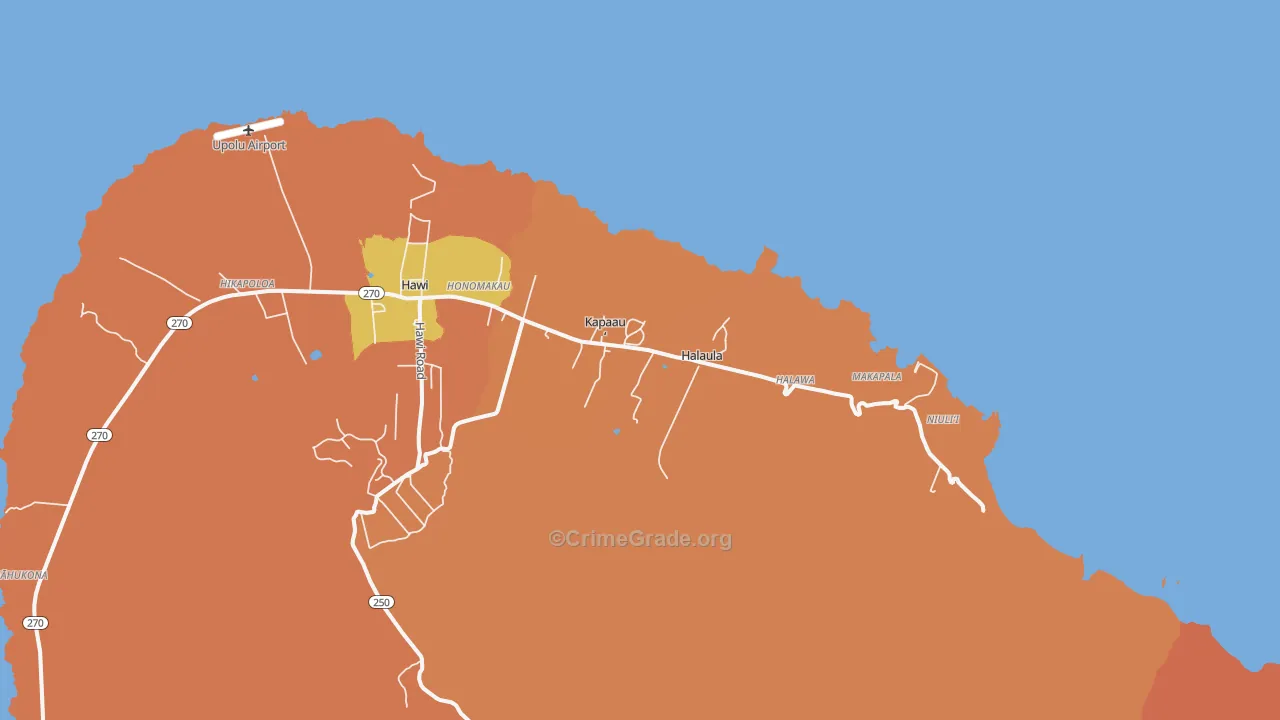 96755, HI Map of Theft Rates