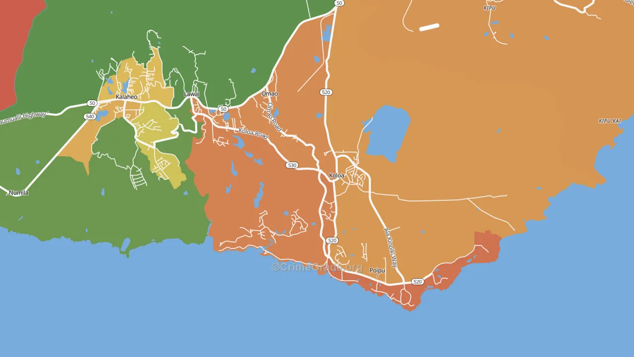 96756, HI Map of Theft Rates