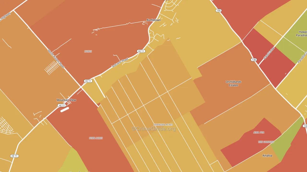 96760, HI Map of Theft Rates