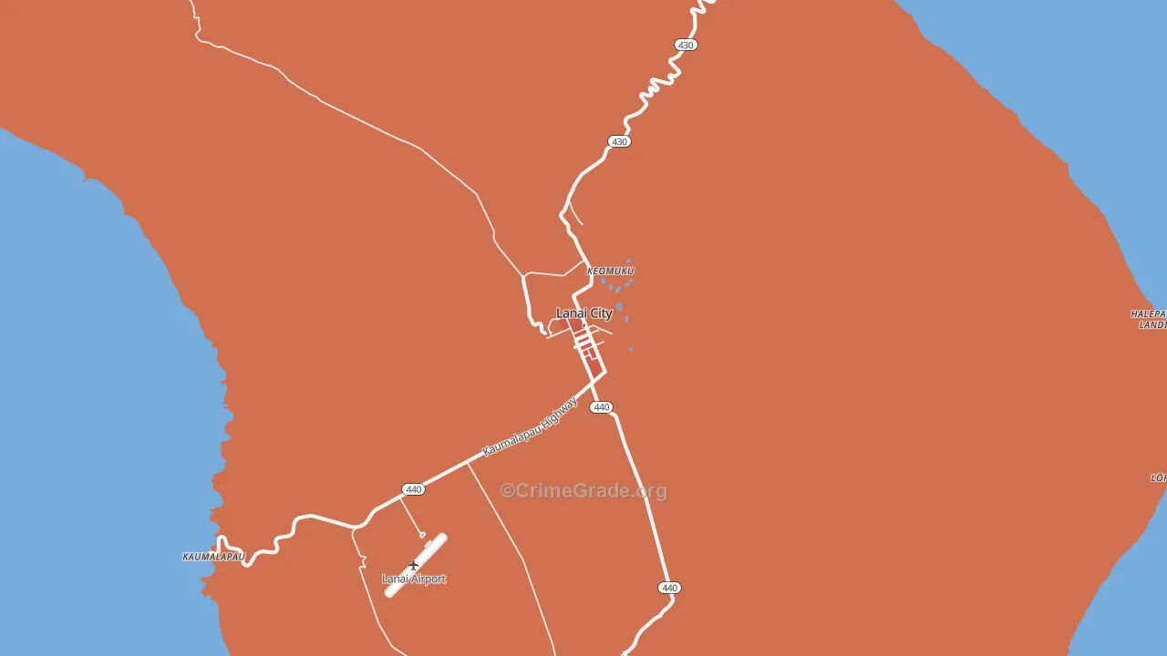 96763, HI Map of Theft Rates