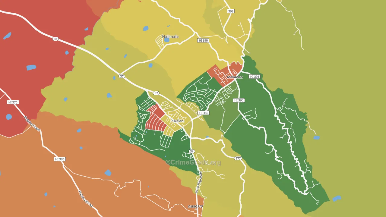96768, HI Map of Theft Rates