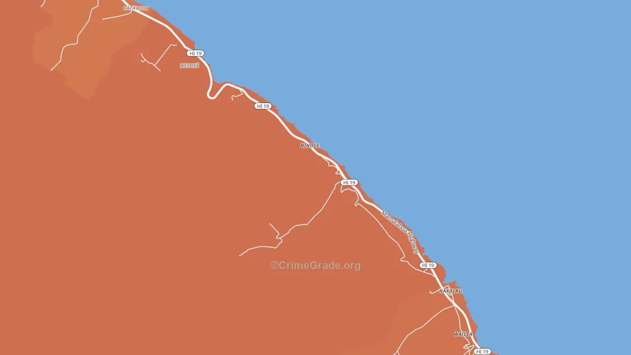 96773, HI Map of Theft Rates