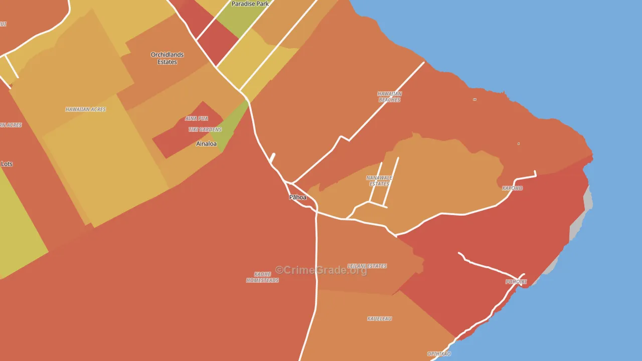 96778, HI Map of Theft Rates