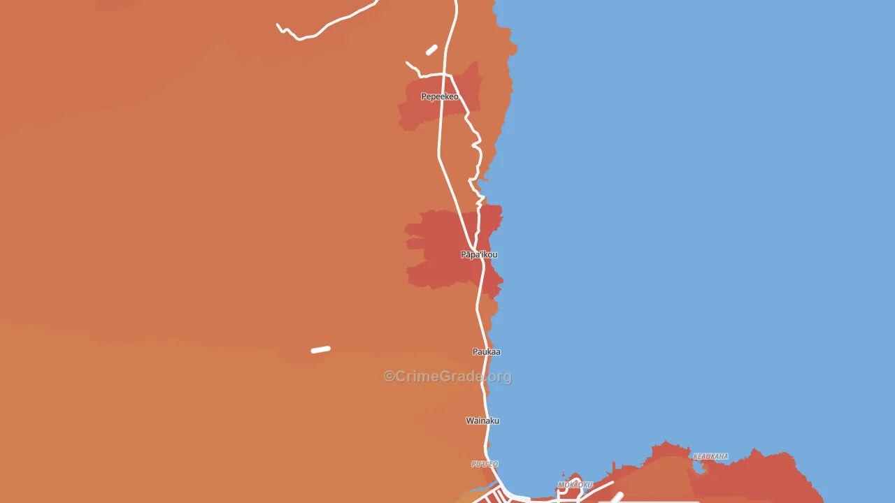 96781, HI Map of Theft Rates