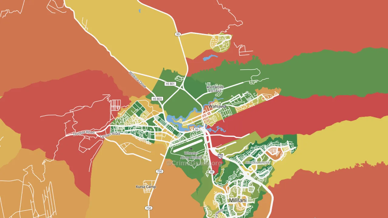96786, HI Map of Theft Rates