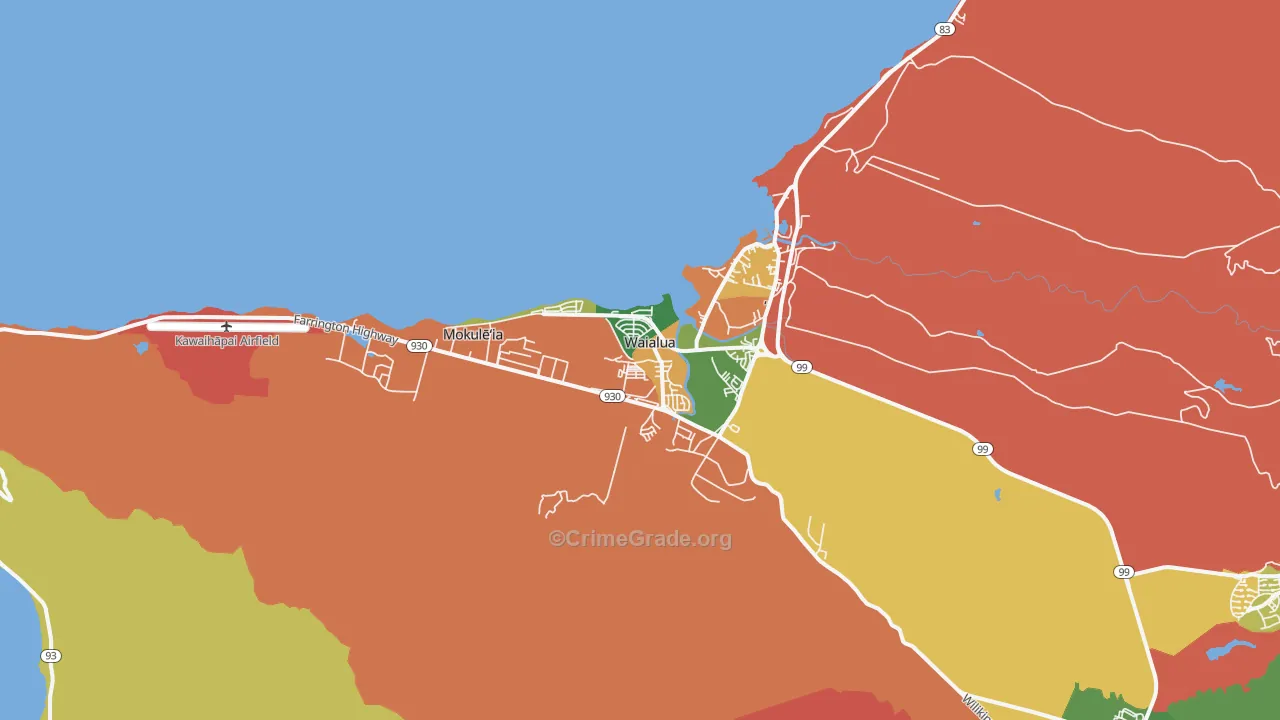96791, HI Map of Theft Rates