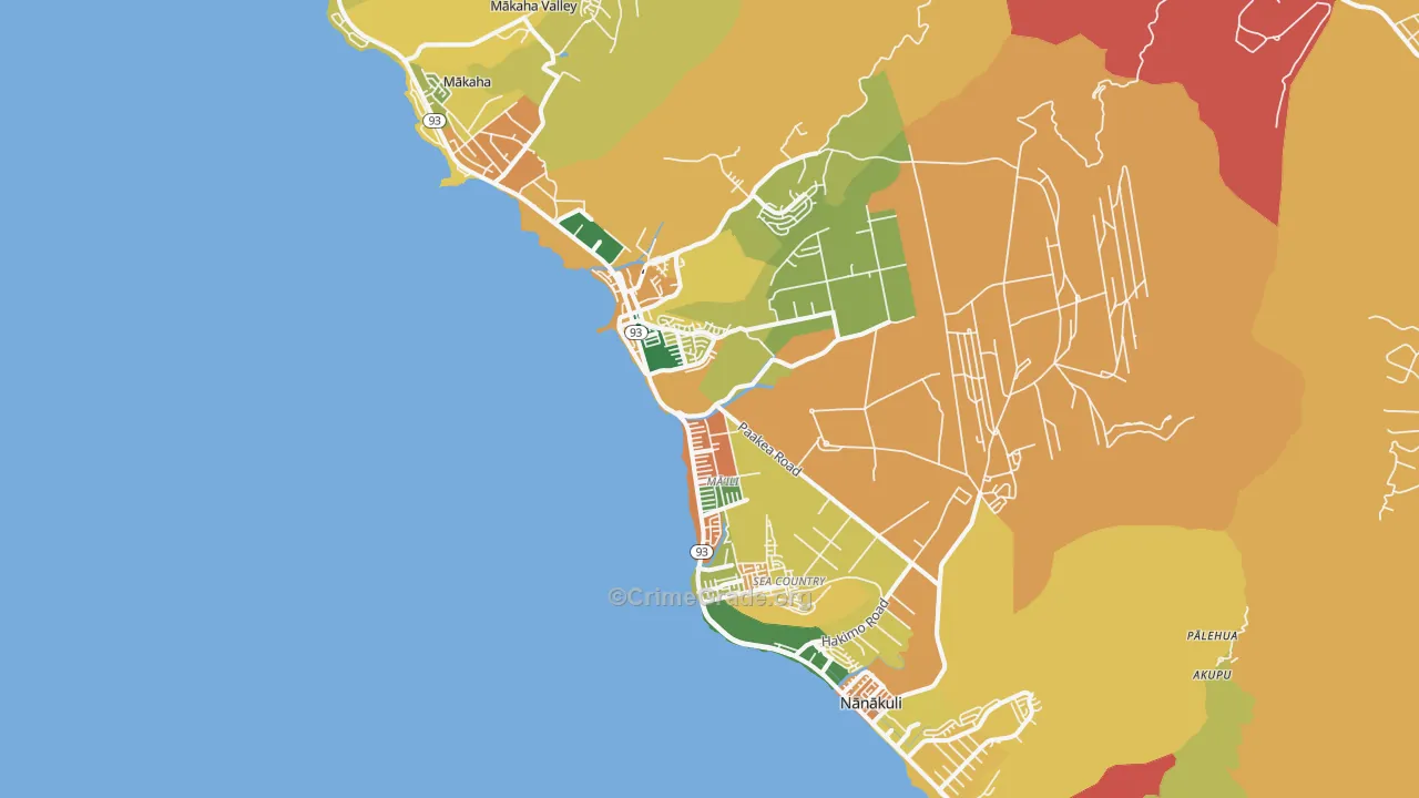 96792, HI Map of Theft Rates