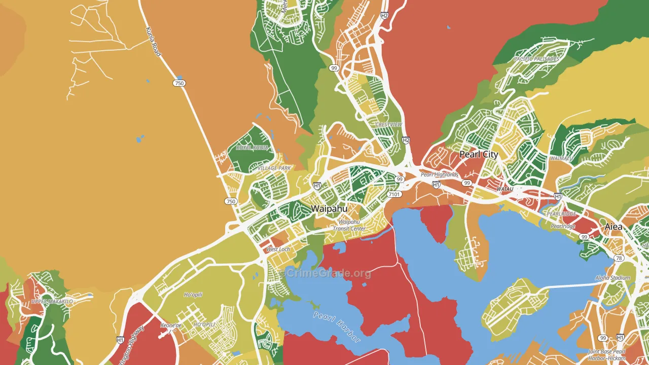 96797, HI Map of Theft Rates
