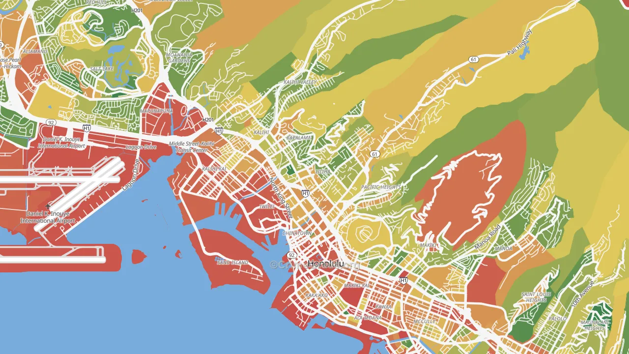 96817, HI Map of Theft Rates