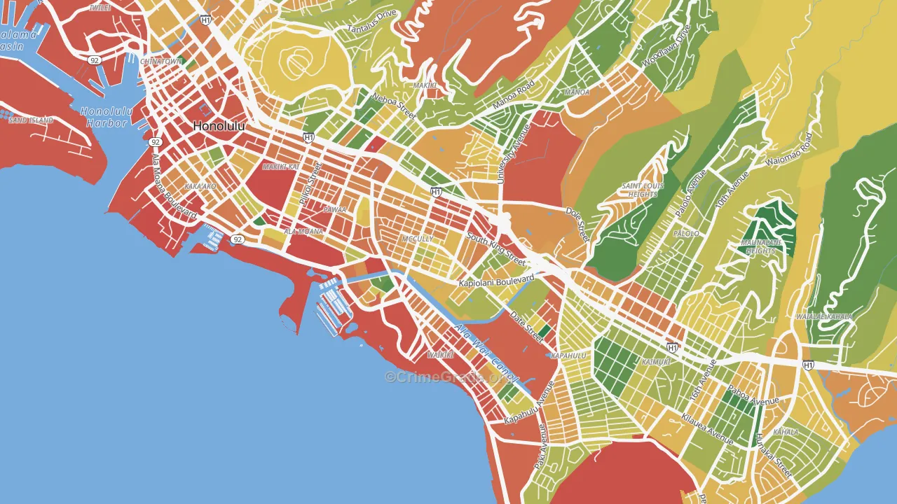 96826, HI Map of Theft Rates