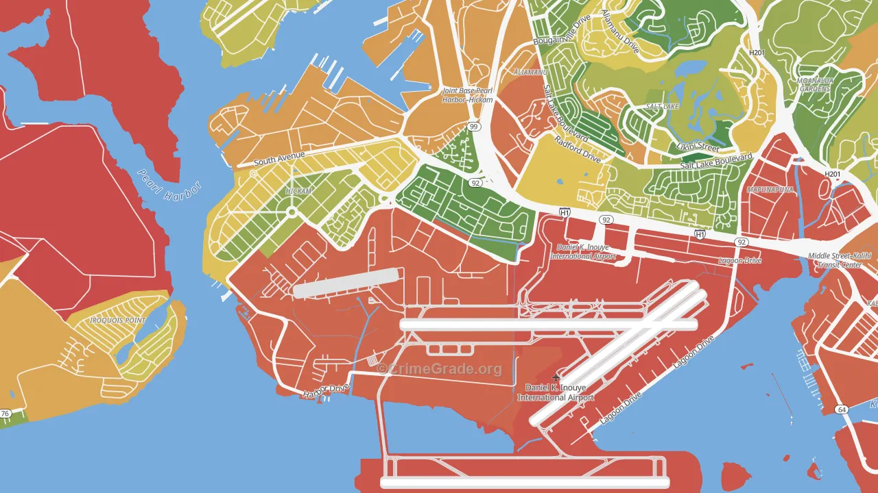 96853, HI Map of Theft Rates