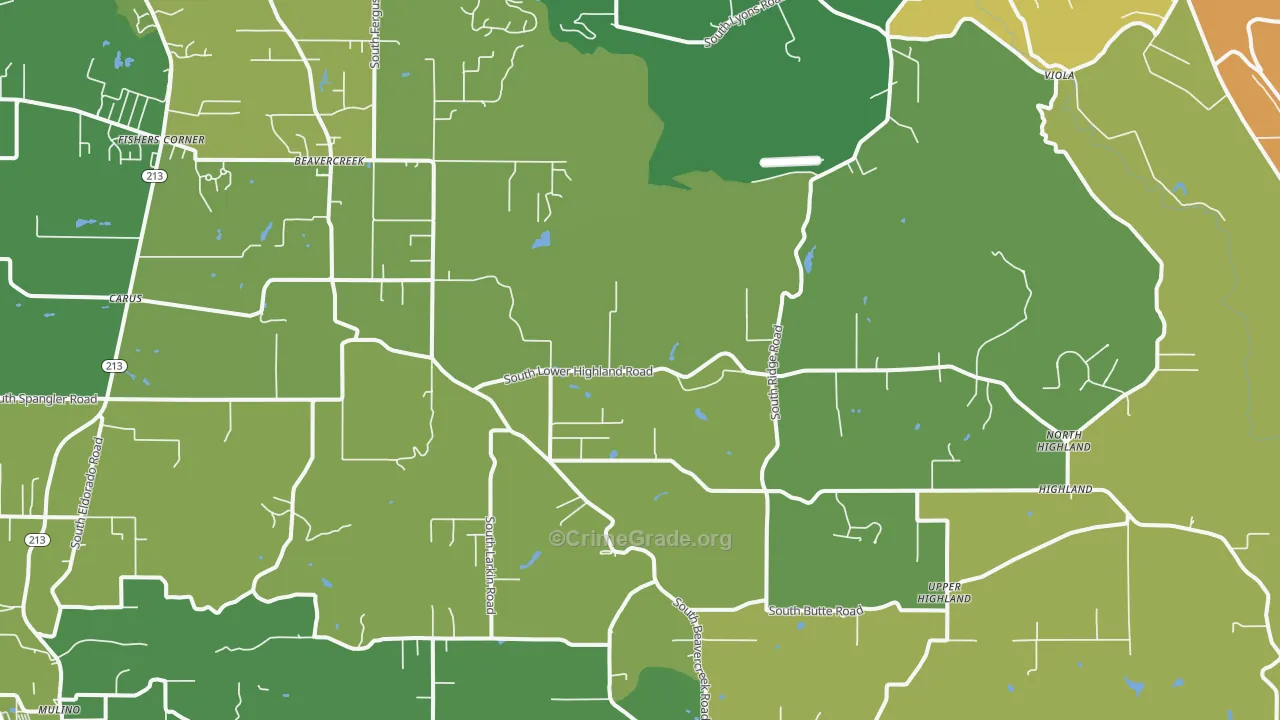 97004, OR Map of Theft Rates