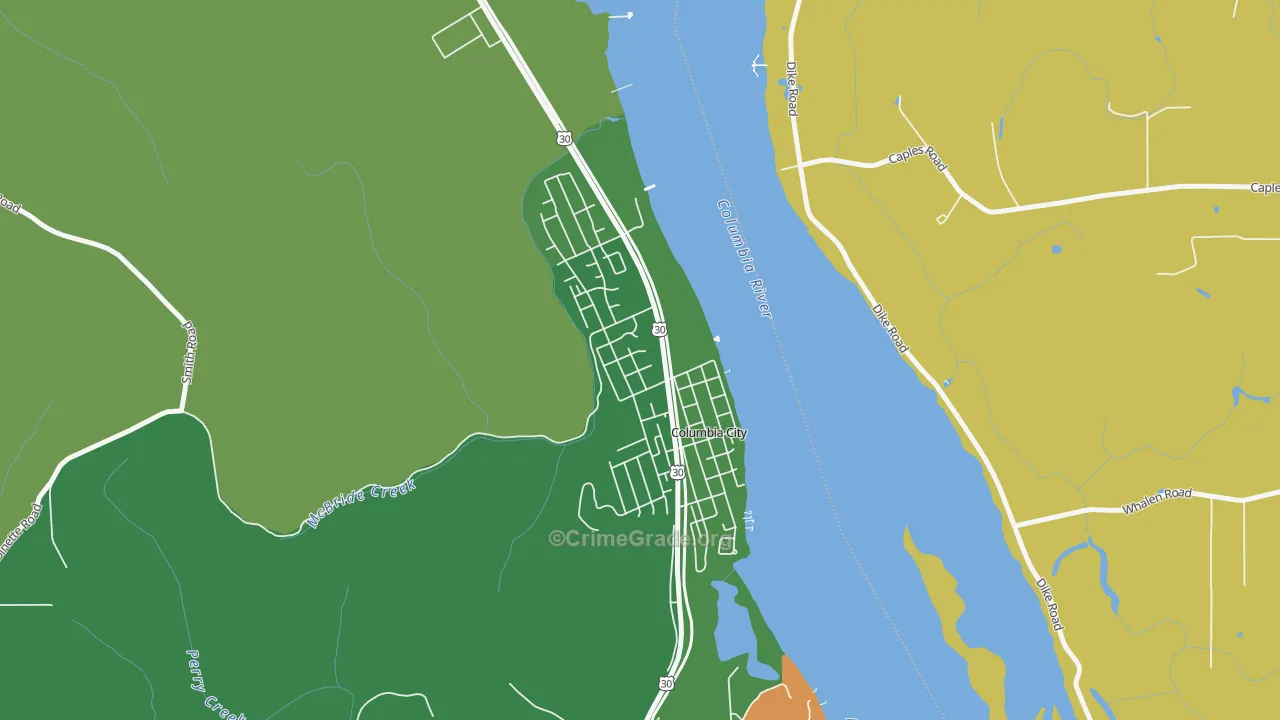 97018, OR Map of Theft Rates
