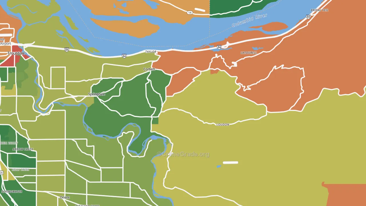 97019, OR Map of Theft Rates