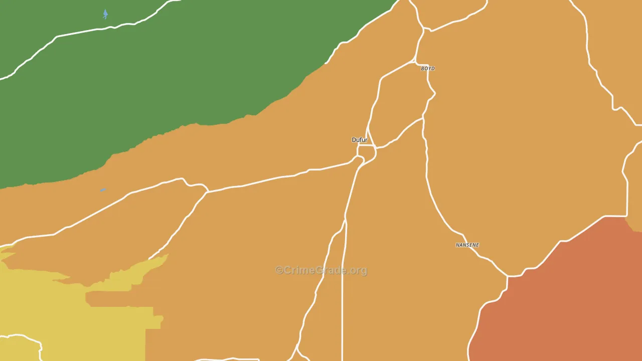 97021, OR Map of Theft Rates