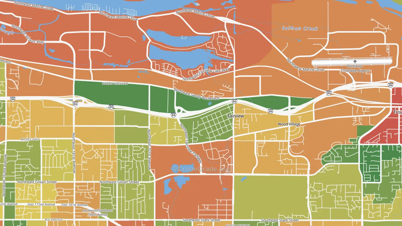 97024, OR Map of Theft Rates