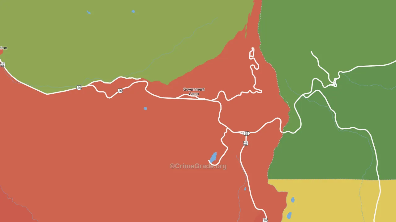 97028, OR Map of Theft Rates