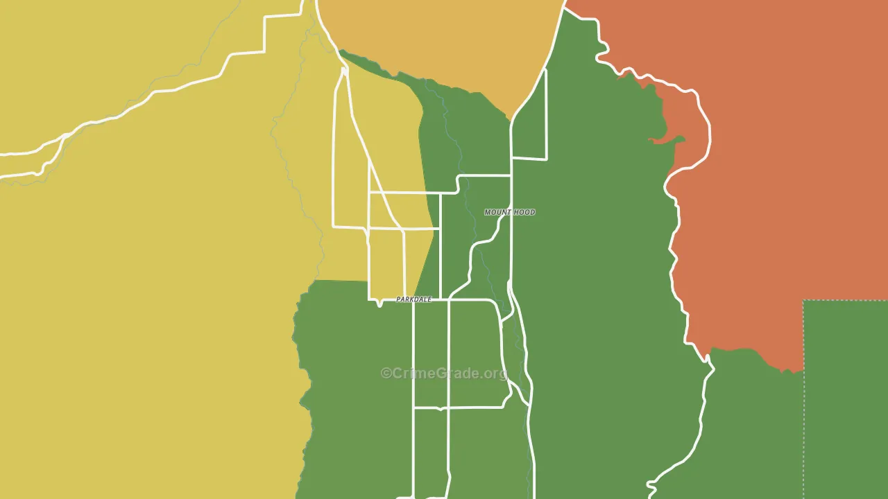 97041, OR Map of Theft Rates