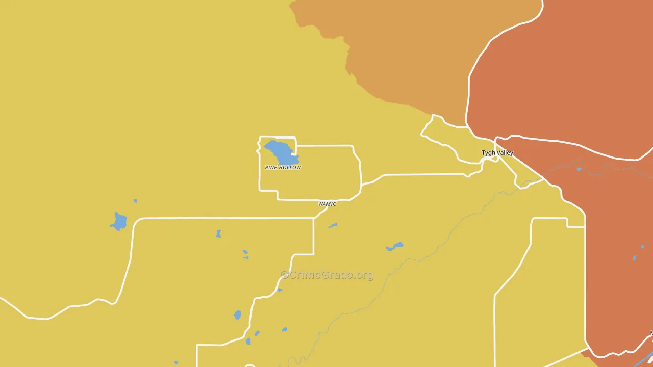 97063, OR Map of Theft Rates