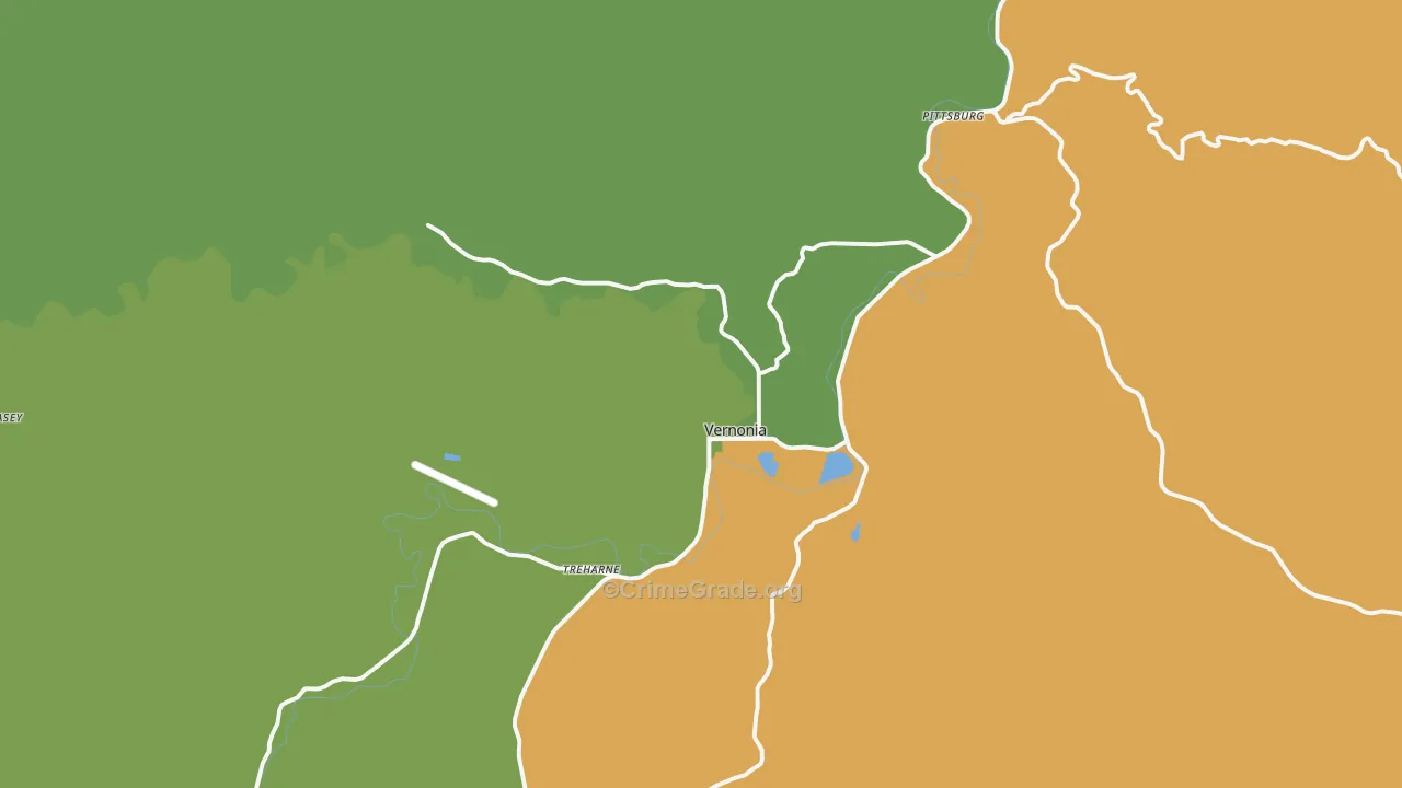 97064, OR Map of Theft Rates