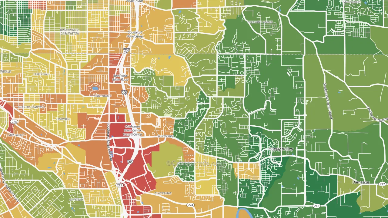 97086, OR Map of Theft Rates
