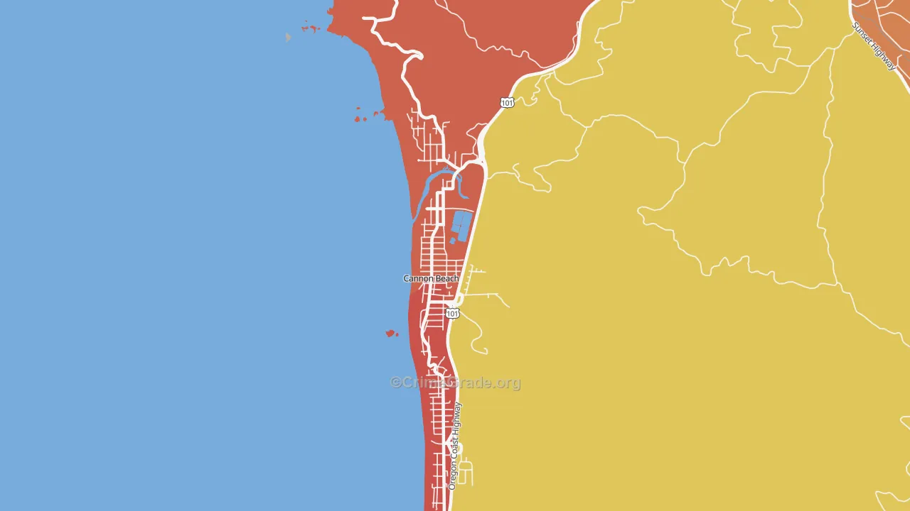 97110, OR Map of Theft Rates