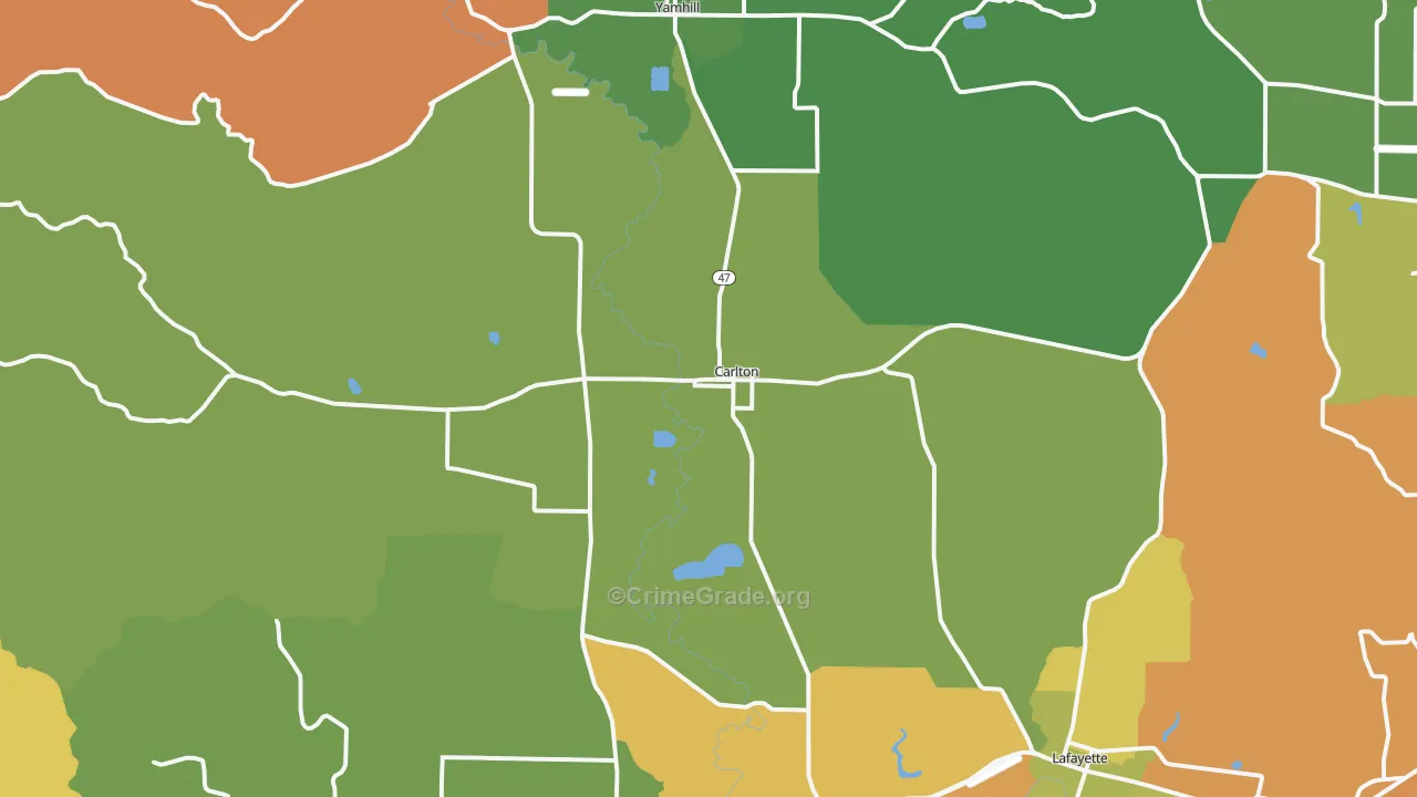 97111, OR Map of Theft Rates