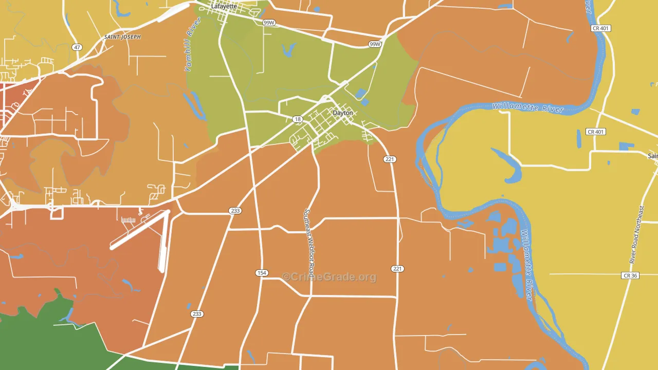 97114, OR Map of Theft Rates