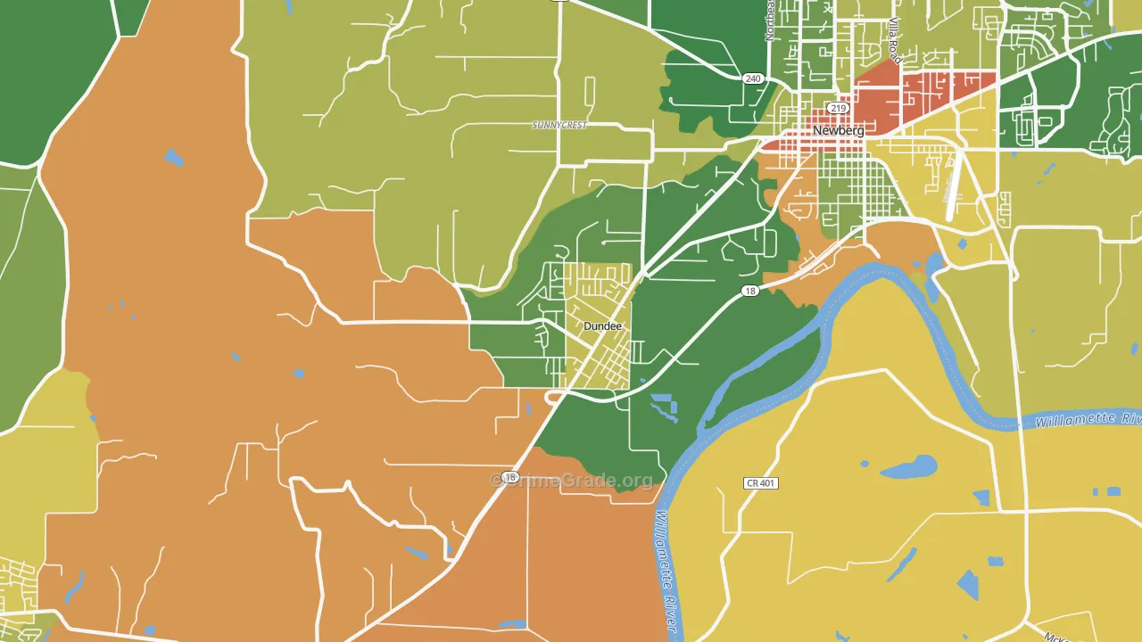 97115, OR Map of Theft Rates