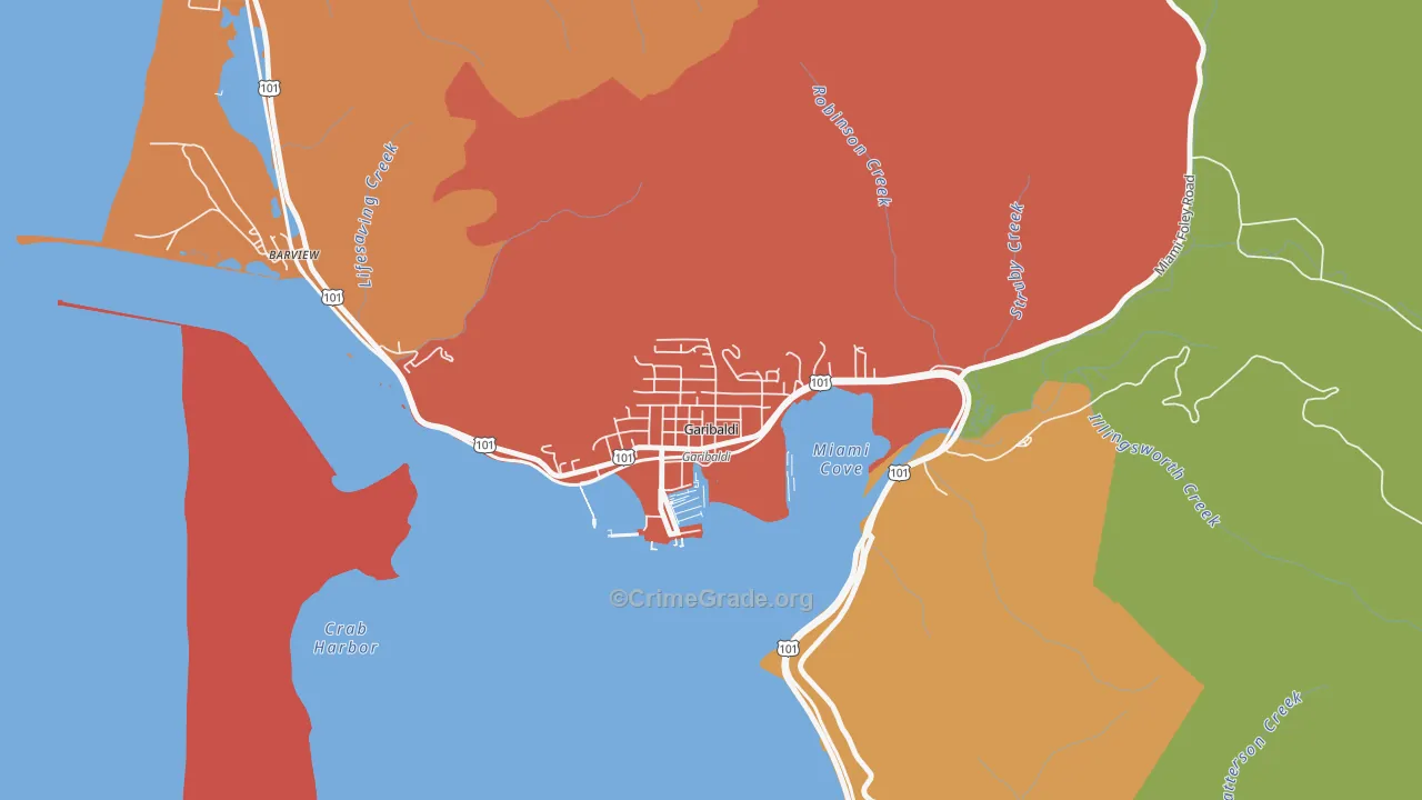 97118, OR Map of Theft Rates