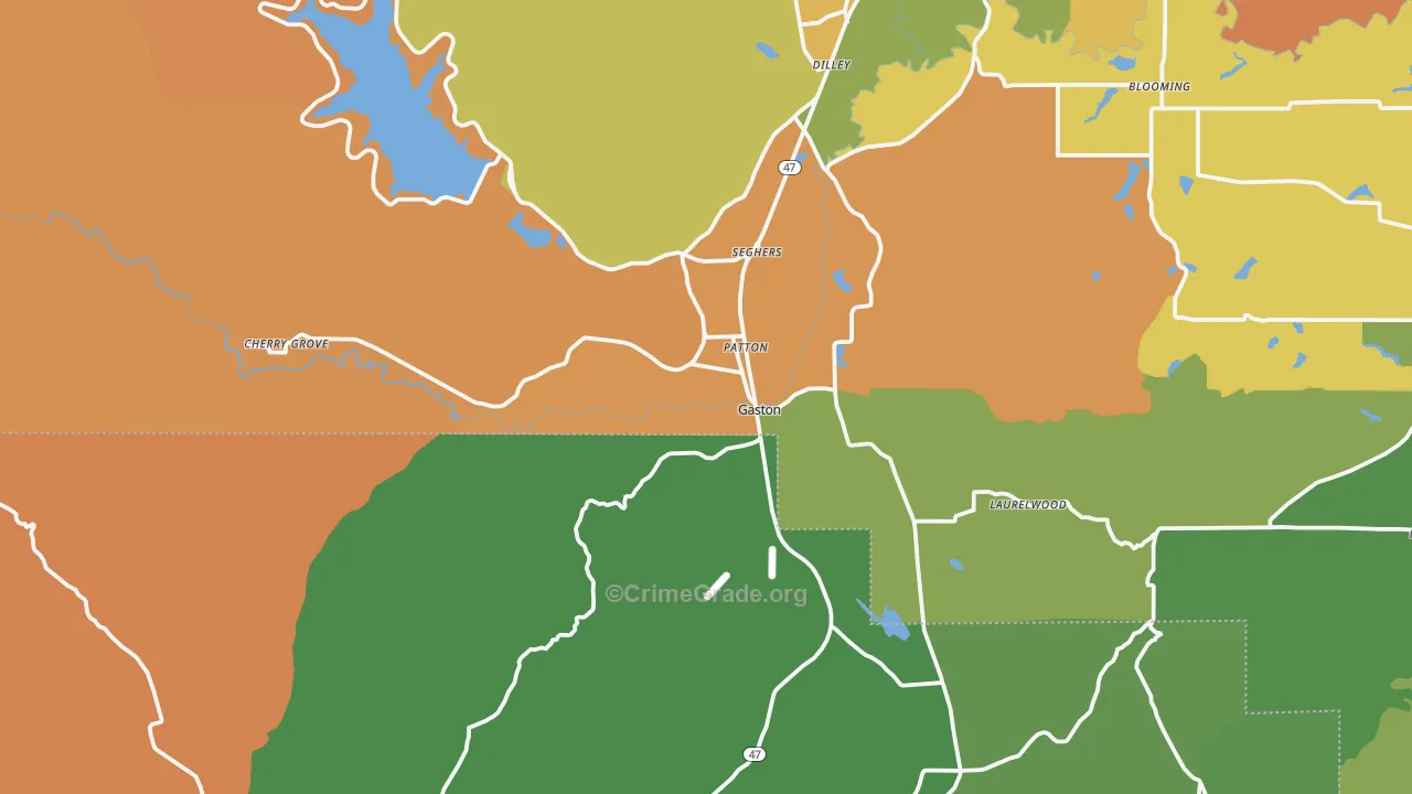 97119, OR Map of Theft Rates