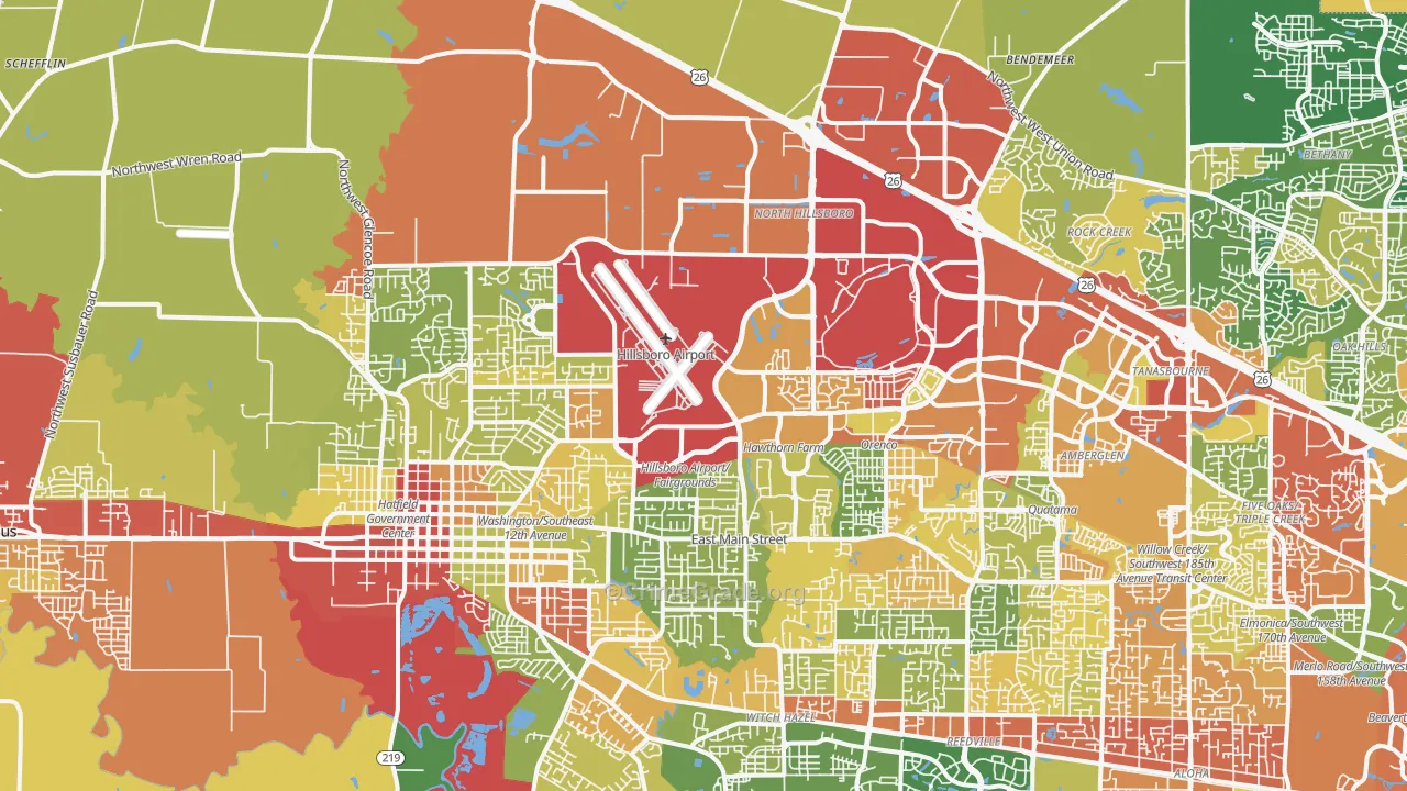 97124, OR Map of Theft Rates