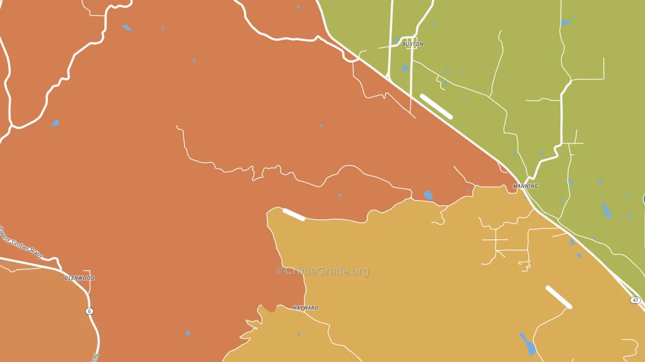 97125, OR Map of Theft Rates