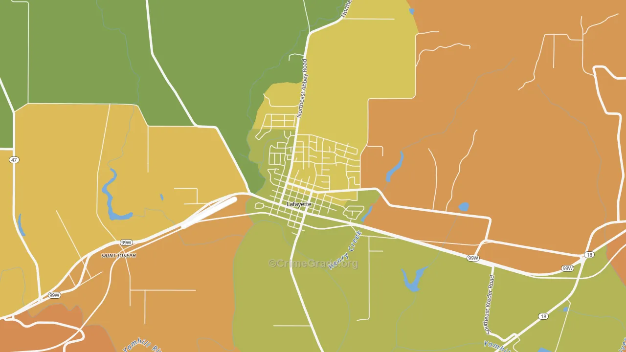 97127, OR Map of Theft Rates