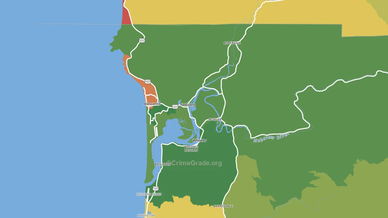 97131, OR Map of Theft Rates