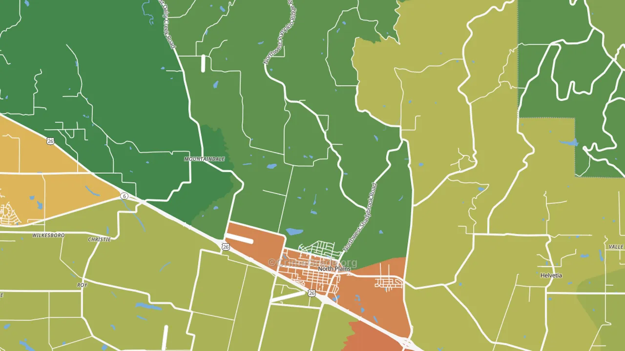 97133, OR Map of Theft Rates