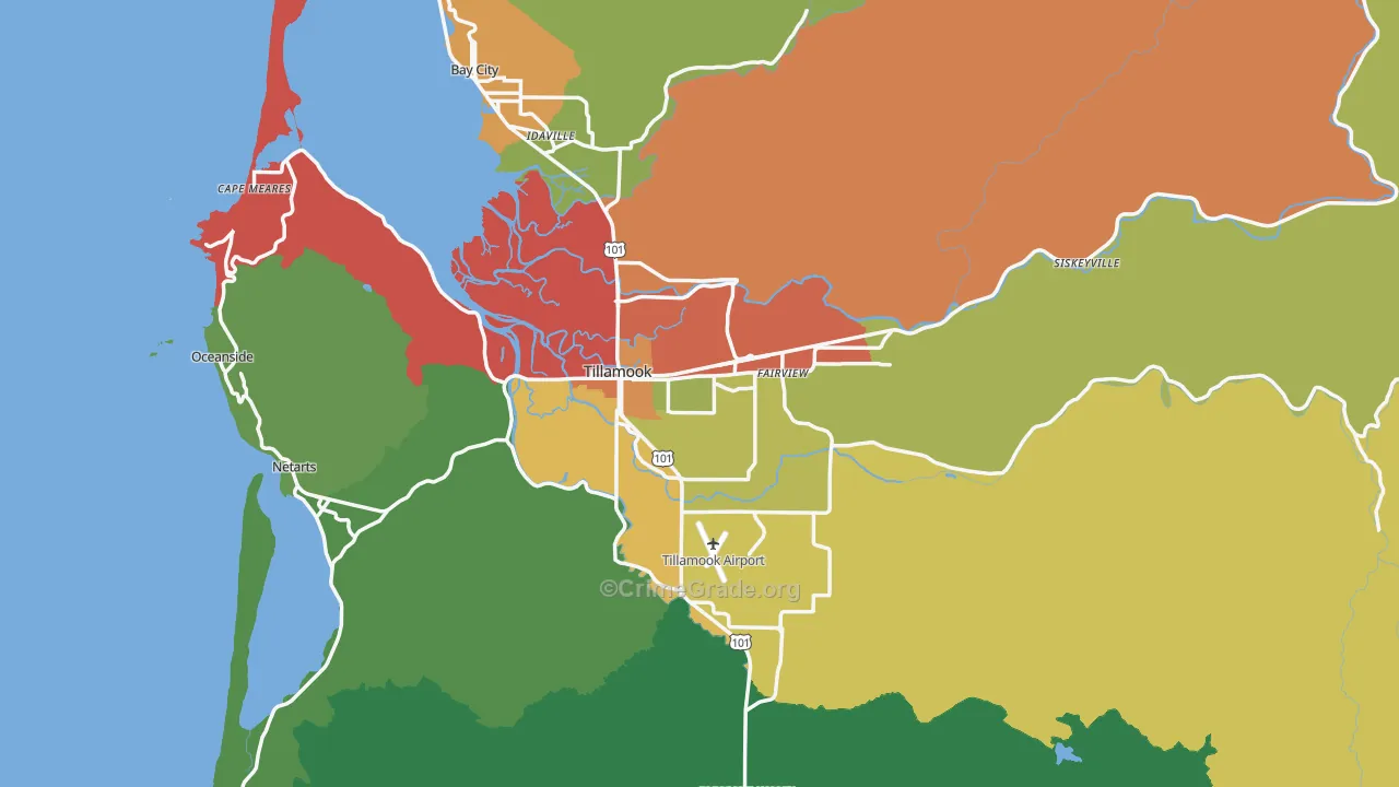 97141, OR Map of Theft Rates