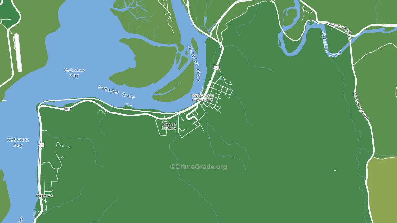 97147, OR Map of Theft Rates