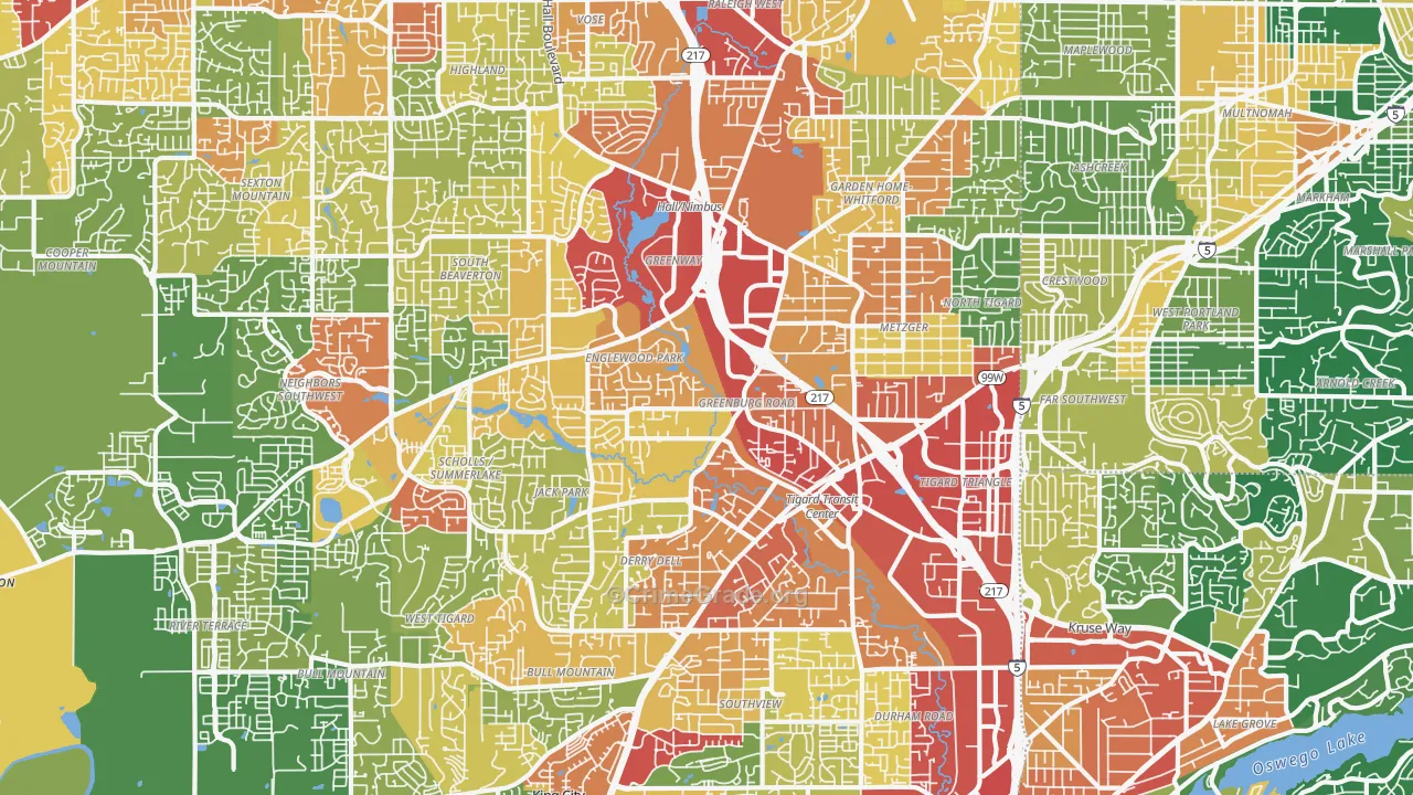 97223, OR Map of Theft Rates